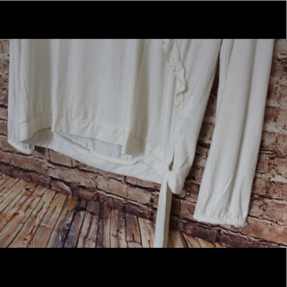 J.Crew | Mercantile Cream Ruffle Surplice Blouse